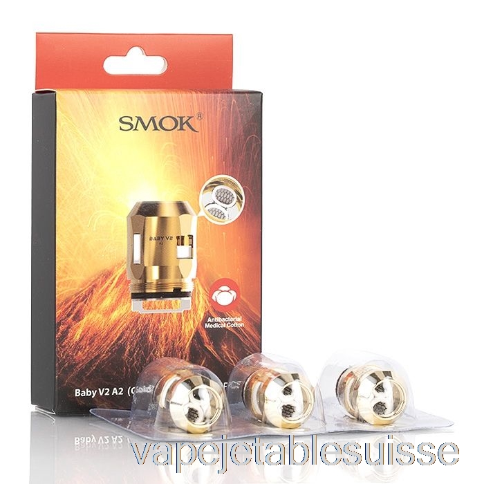 Vape Suisse Smok Tfv8 Baby V2 Bobines De Remplacement 0.2ohm Baby V2 A2 Doubles Bobines (or)